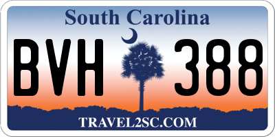 SC license plate BVH388
