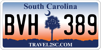 SC license plate BVH389