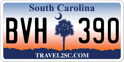 SC license plate BVH390