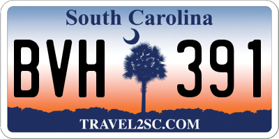 SC license plate BVH391