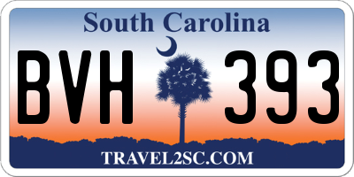 SC license plate BVH393