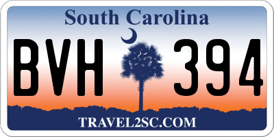 SC license plate BVH394