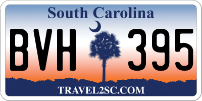 SC license plate BVH395