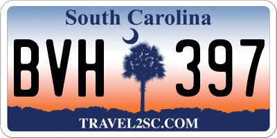 SC license plate BVH397