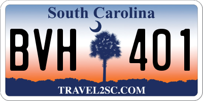 SC license plate BVH401
