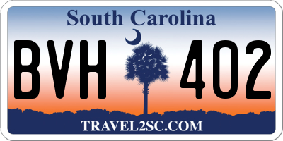 SC license plate BVH402
