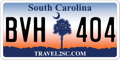 SC license plate BVH404