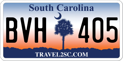 SC license plate BVH405