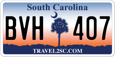 SC license plate BVH407