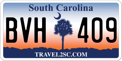 SC license plate BVH409