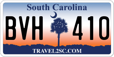 SC license plate BVH410