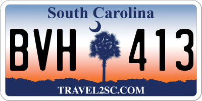 SC license plate BVH413