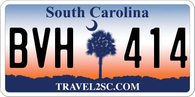 SC license plate BVH414