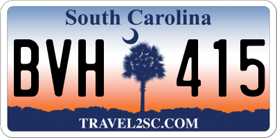 SC license plate BVH415