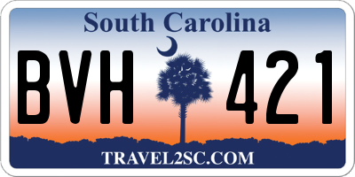 SC license plate BVH421