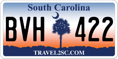 SC license plate BVH422