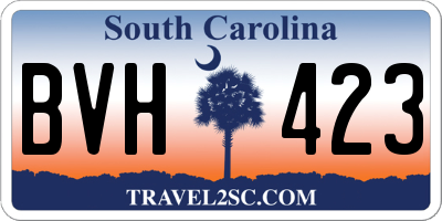 SC license plate BVH423