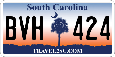SC license plate BVH424