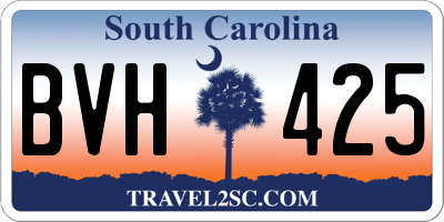 SC license plate BVH425