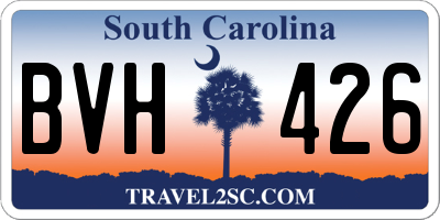 SC license plate BVH426