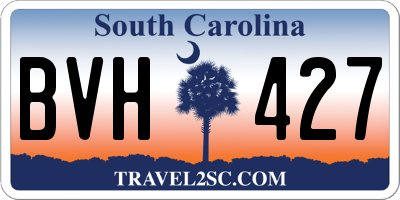 SC license plate BVH427