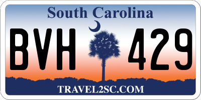 SC license plate BVH429