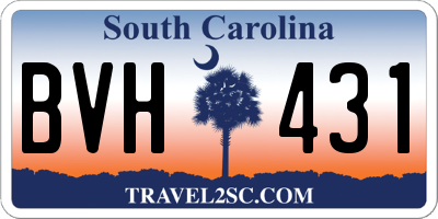 SC license plate BVH431