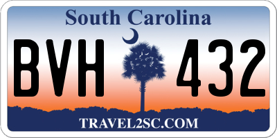 SC license plate BVH432