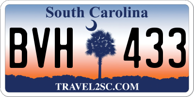 SC license plate BVH433