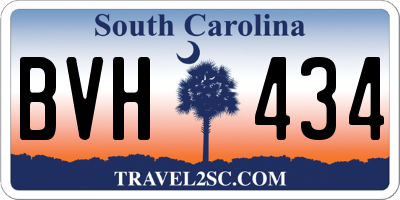 SC license plate BVH434
