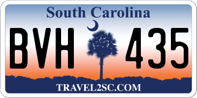 SC license plate BVH435