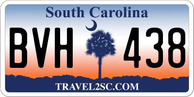 SC license plate BVH438