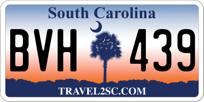 SC license plate BVH439