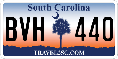 SC license plate BVH440