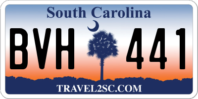 SC license plate BVH441