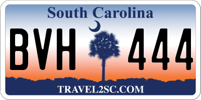SC license plate BVH444