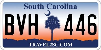 SC license plate BVH446