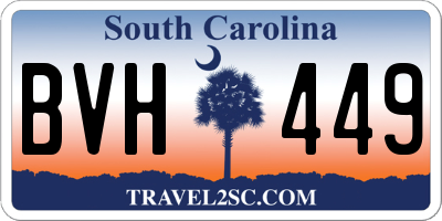 SC license plate BVH449