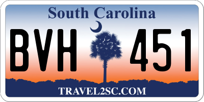 SC license plate BVH451