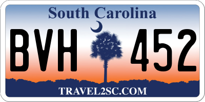 SC license plate BVH452