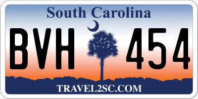 SC license plate BVH454