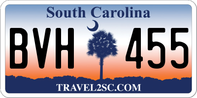 SC license plate BVH455