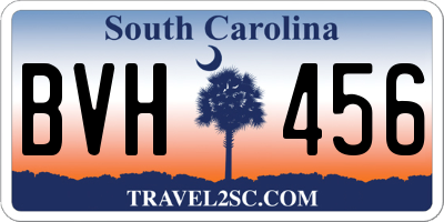 SC license plate BVH456