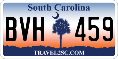 SC license plate BVH459