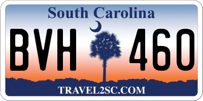 SC license plate BVH460