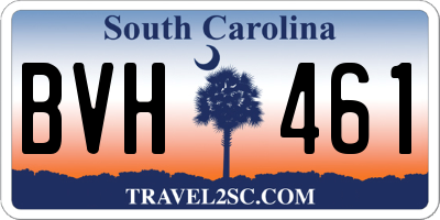 SC license plate BVH461