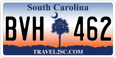 SC license plate BVH462