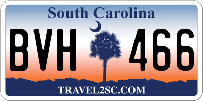 SC license plate BVH466