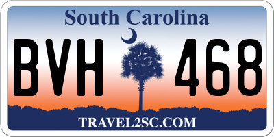 SC license plate BVH468