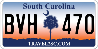 SC license plate BVH470